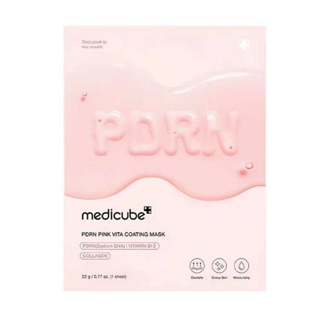 Medicube PDRN Pink Vita Coating Sheet Mask 1 Sheet (0.77 oz / 22 g)